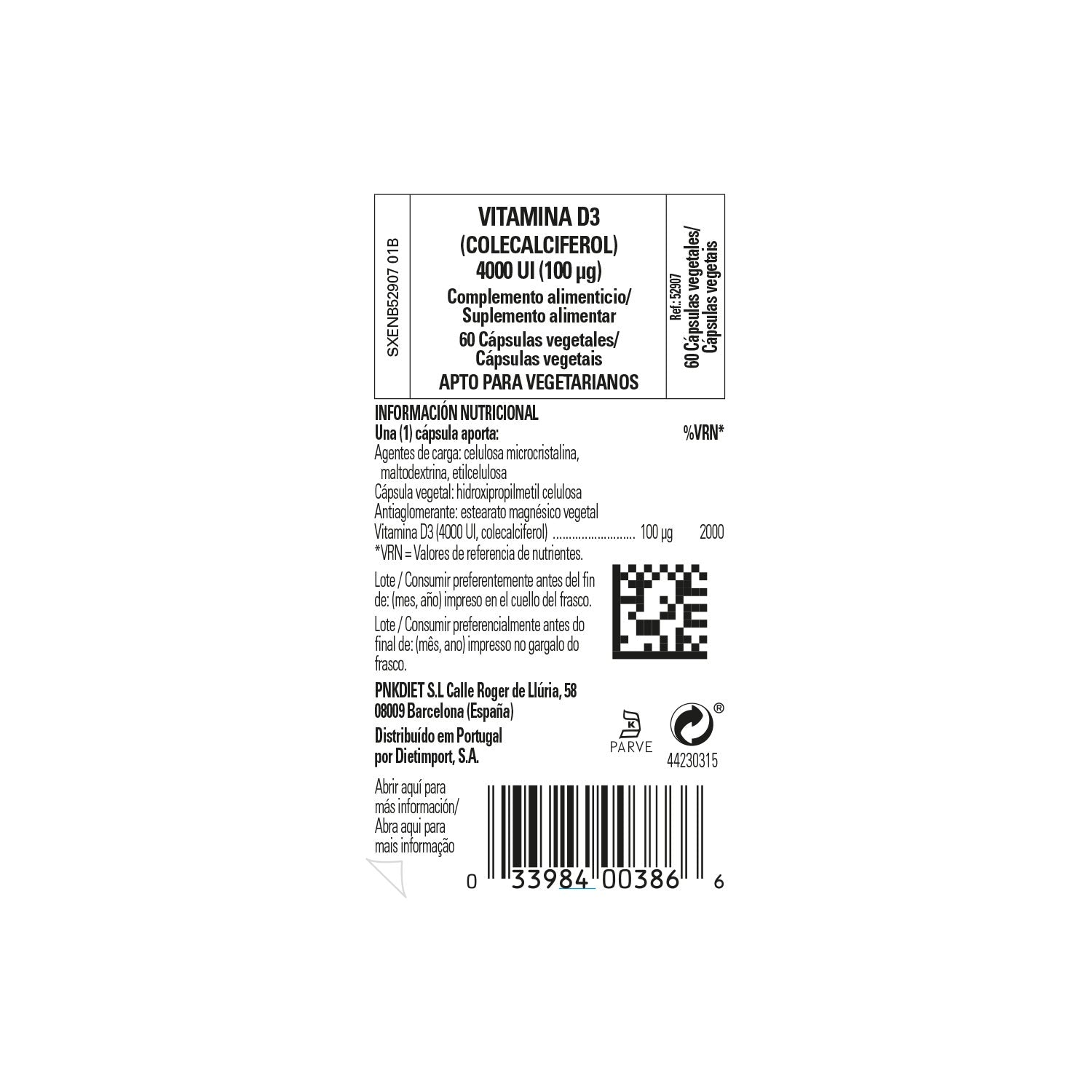Solgar Vitamina D3 Colecalciferol 4000 UI 100 mcg 60 vcaps