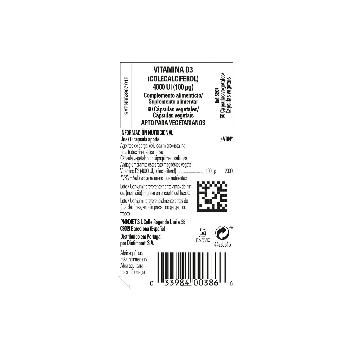 Solgar Vitamina D3 Colecalciferol 4000 UI 100 mcg 60 vcaps