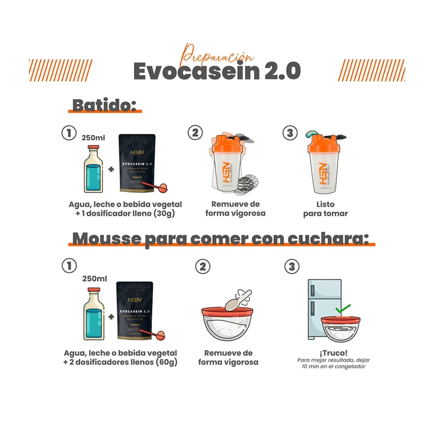 HSN Evocasein 2.0 Caseína Micelar + Digezyme® Fresa y Plátano 500g