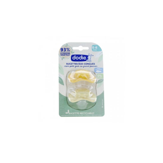 Dodie Chupetes Anatómicos Diseño Eco 0-6M Amarillo 2uds