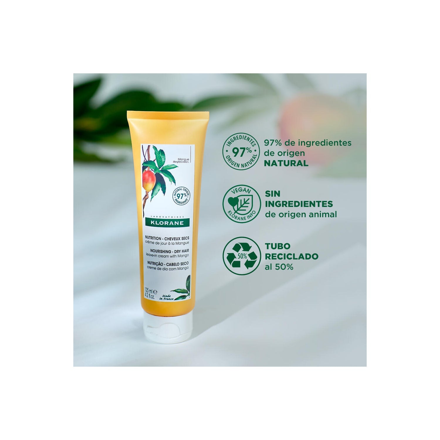 Klorane Crema de Día al Mango 125ml