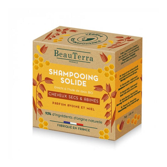 Beauterra Shampooing Solide Cheveux Secs Et Abîmés 75 g