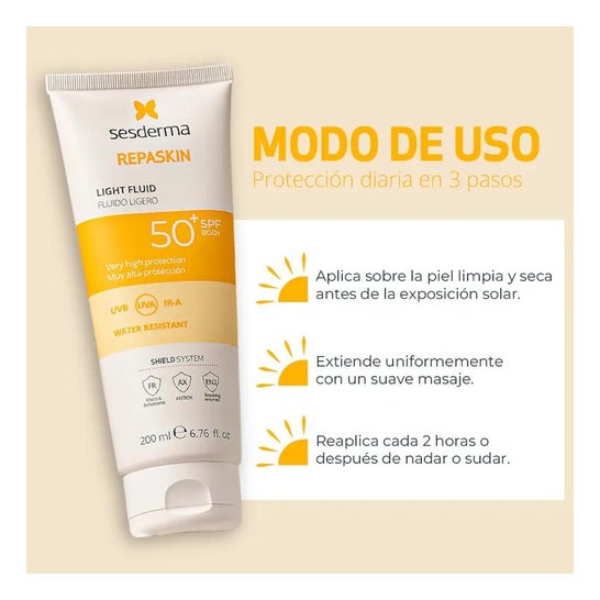 Sesderma Repaskin Fotoprotector Corporal Fluido Ligero SPF50+ 200ml
