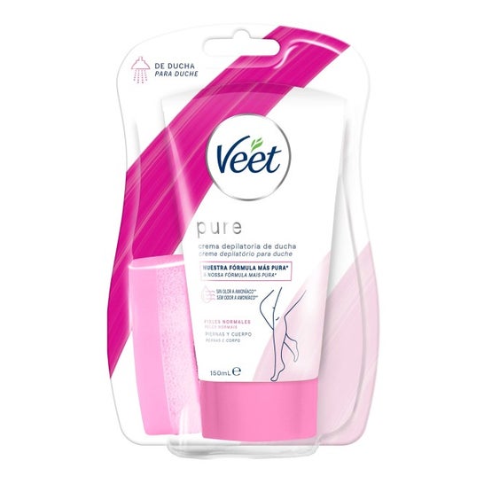 Veet Pure Crema Depilatoria de Ducha Piernas y Cuerpo Piel Normal 150ml