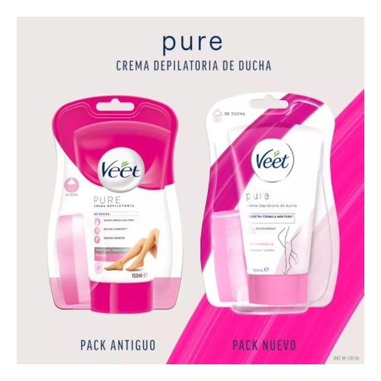 Veet Pure Crema Depilatoria de Ducha Piernas y Cuerpo Piel Normal 150ml