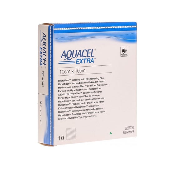 Convatec Aquacel Extra Aposito Hidrofibra 10x10cm 10uds