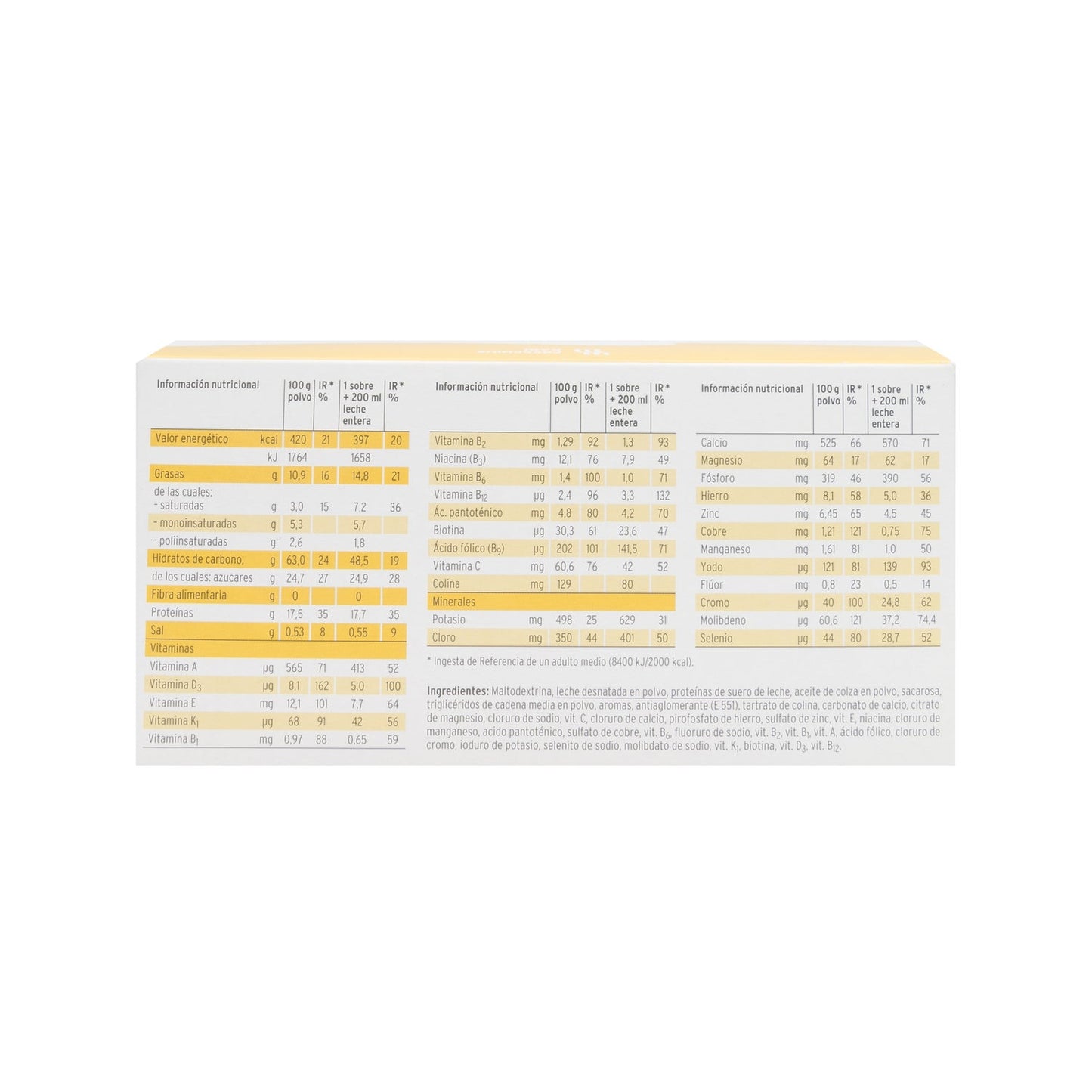 Kabi Complet polvo sabor vainilla 7 sobres 62g