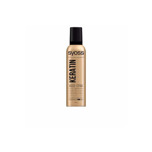 Syoss Keratin Espuma Flexible y Brillo 250 ml