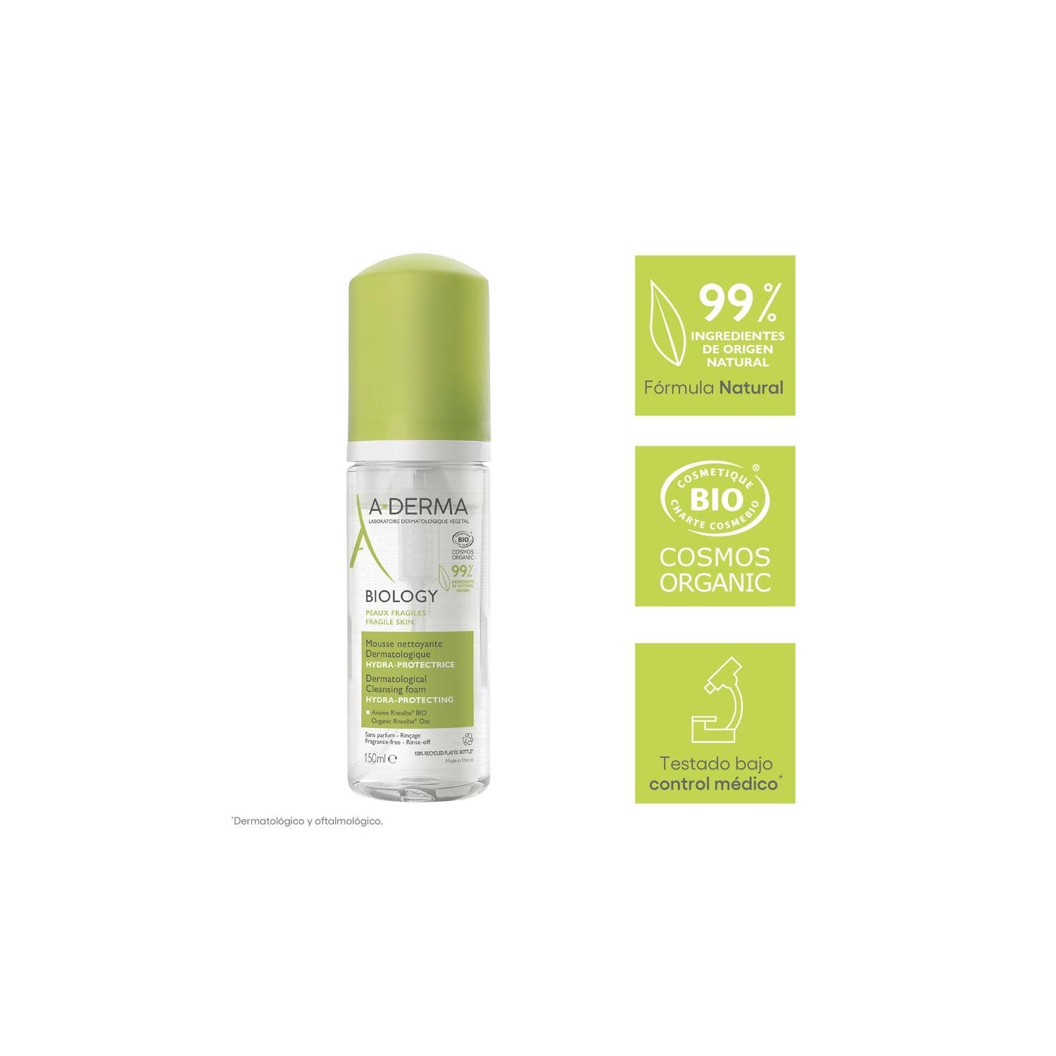 A-Derma Biology Espuma Limpiadora Hidra Protectora 150ml