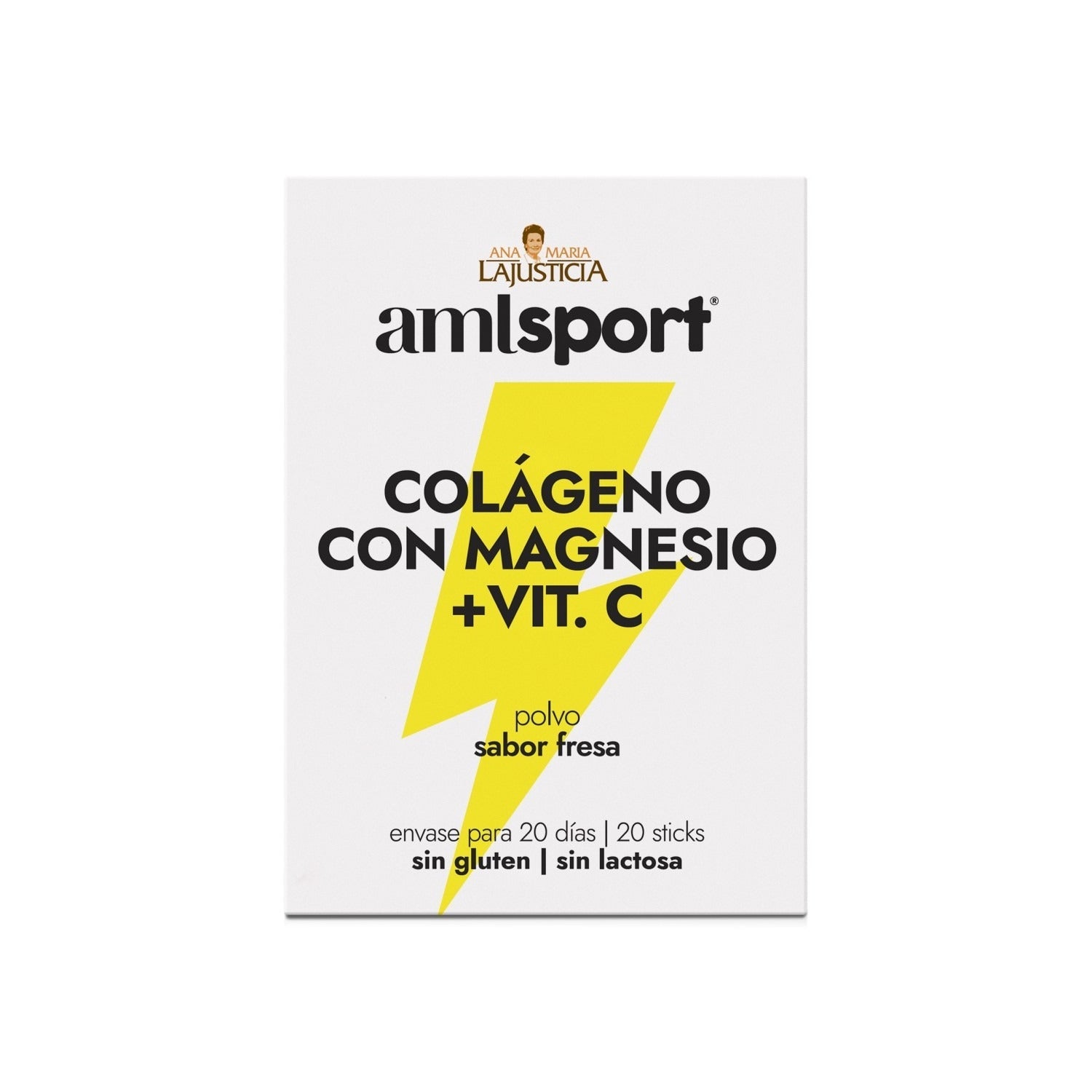 Amlsport Colágeno con Magnesio y Vitamina C Sabor Fresa 20sticks