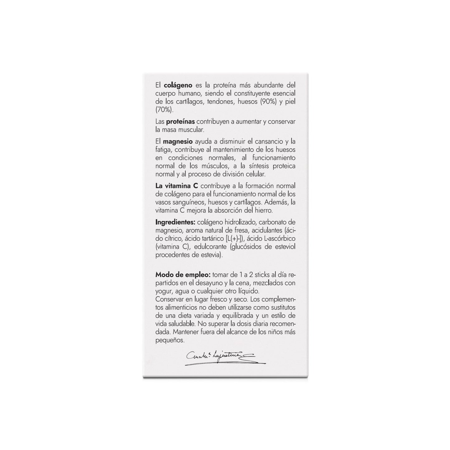 Amlsport Colágeno con Magnesio y Vitamina C Sabor Fresa 20sticks