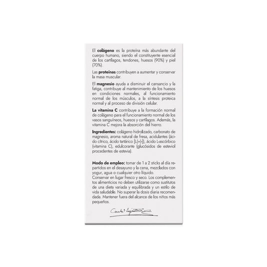 Amlsport Colágeno con Magnesio y Vitamina C Sabor Fresa 20sticks