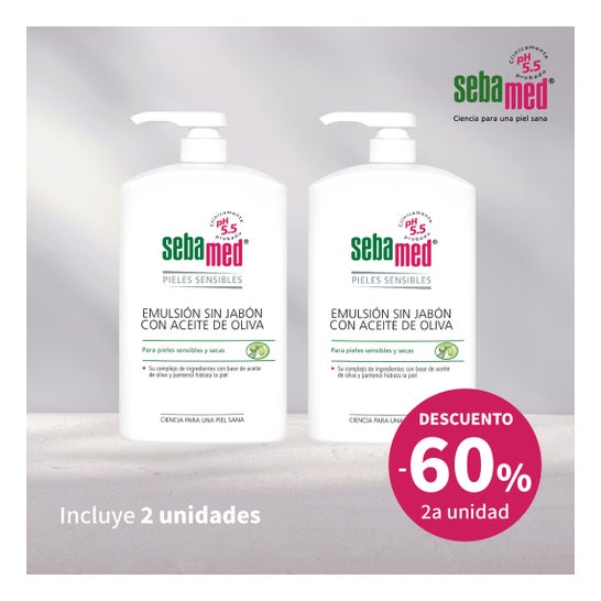 Sebamed Emulsión Sin Jabón Aceite de Oliva 2x750 ml