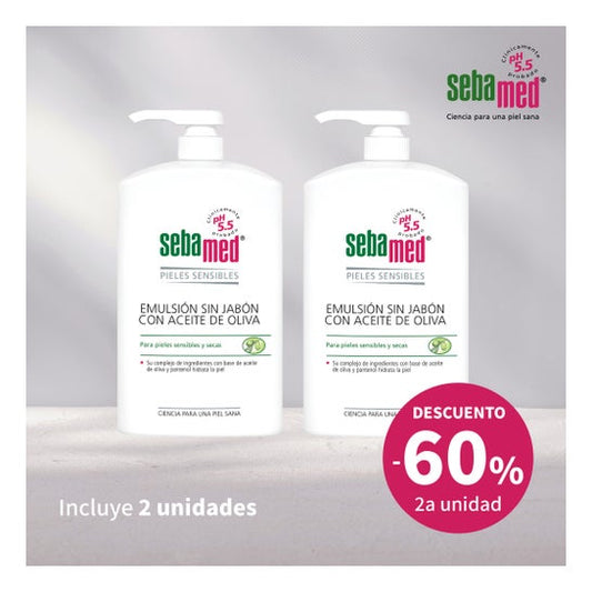 Sebamed Emulsión Sin Jabón Aceite de Oliva 2x750 ml
