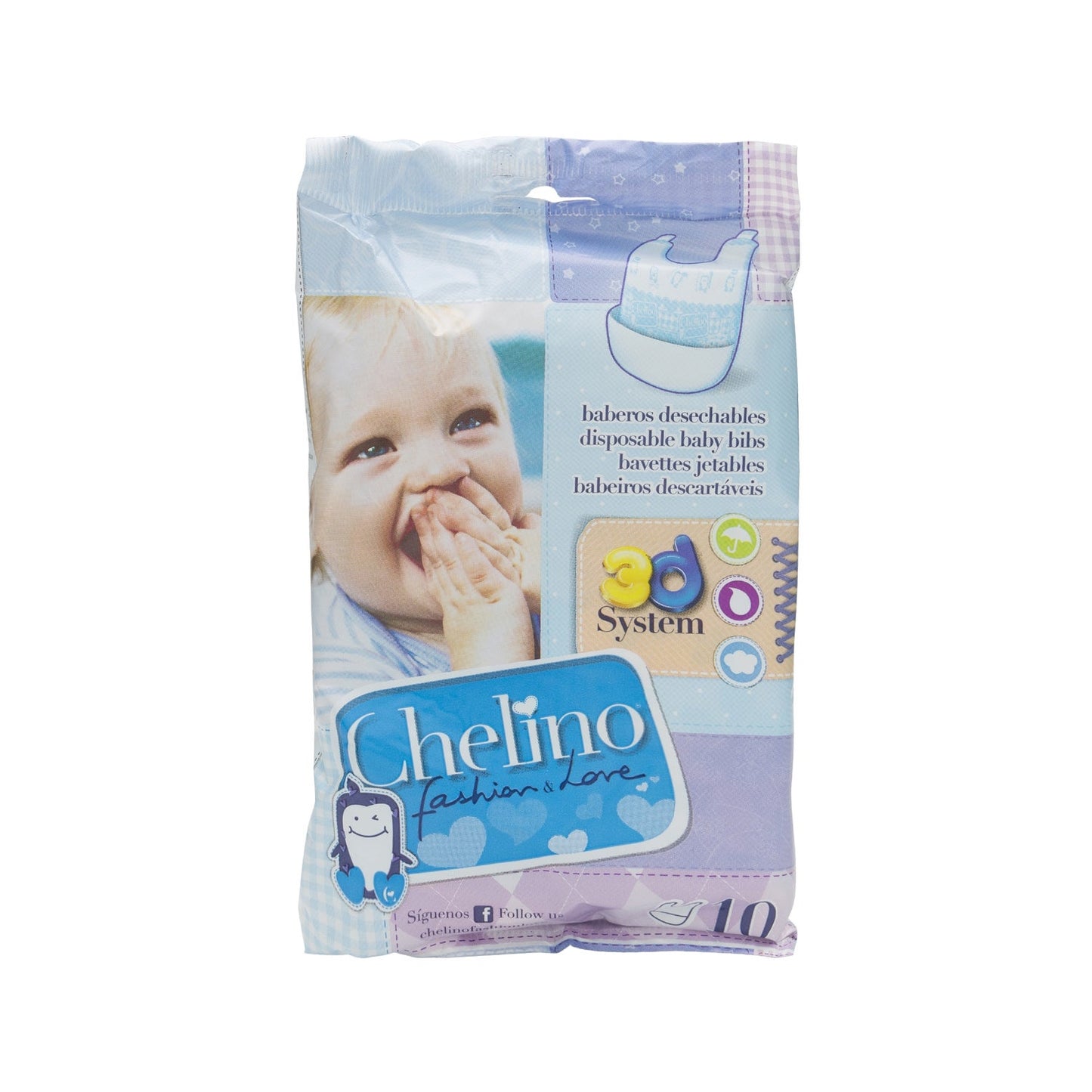 Chelino Fashion&Love baberos desechables 10uds