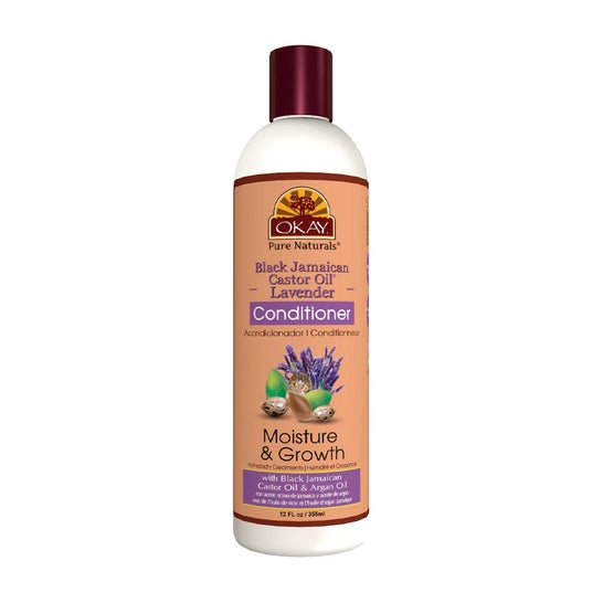 Okay Black Acondicionador Aceite de Ricino de Jamaica Lavanda 355 ml