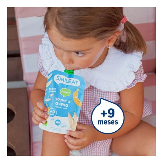 Smileat Pouch Ecológico de Yogur y Avena 100g