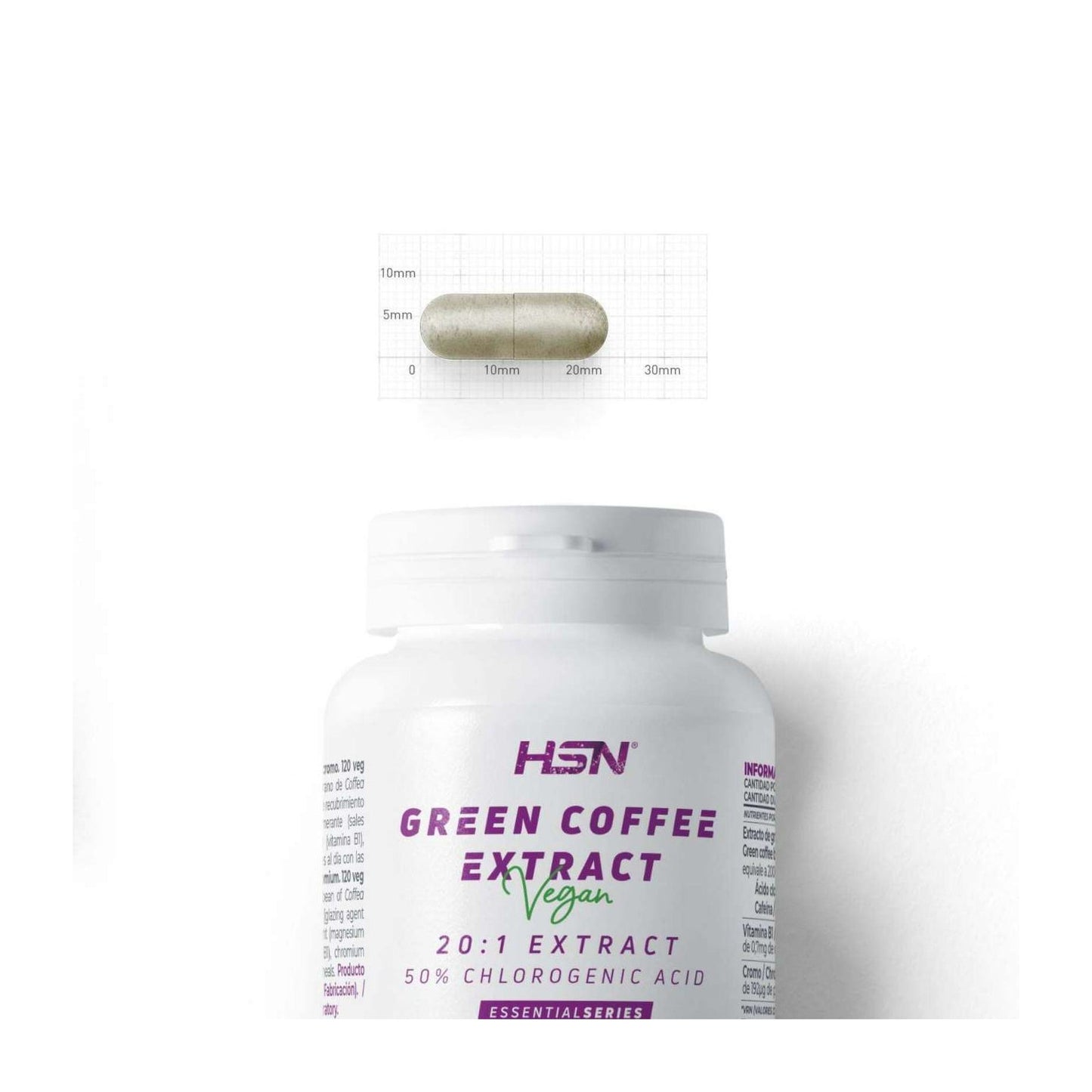 HSN Extracto de Café Verde 20:1 500mg 120vcaps