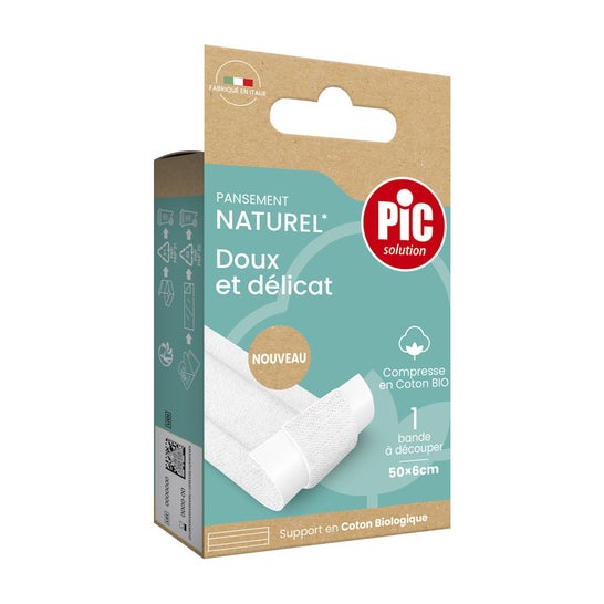 Pic Solution Apósito Natural Suave y Delicado Bio 50x6 cm 1 ud