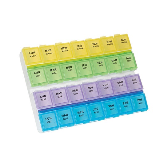 Plic Pastillero Semanal Bandeja TXL Organizador 28 Comp 1 ud