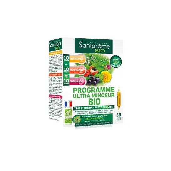 Santarome Programme Ultra Minceur Bio 30 Ampoules De 10ml