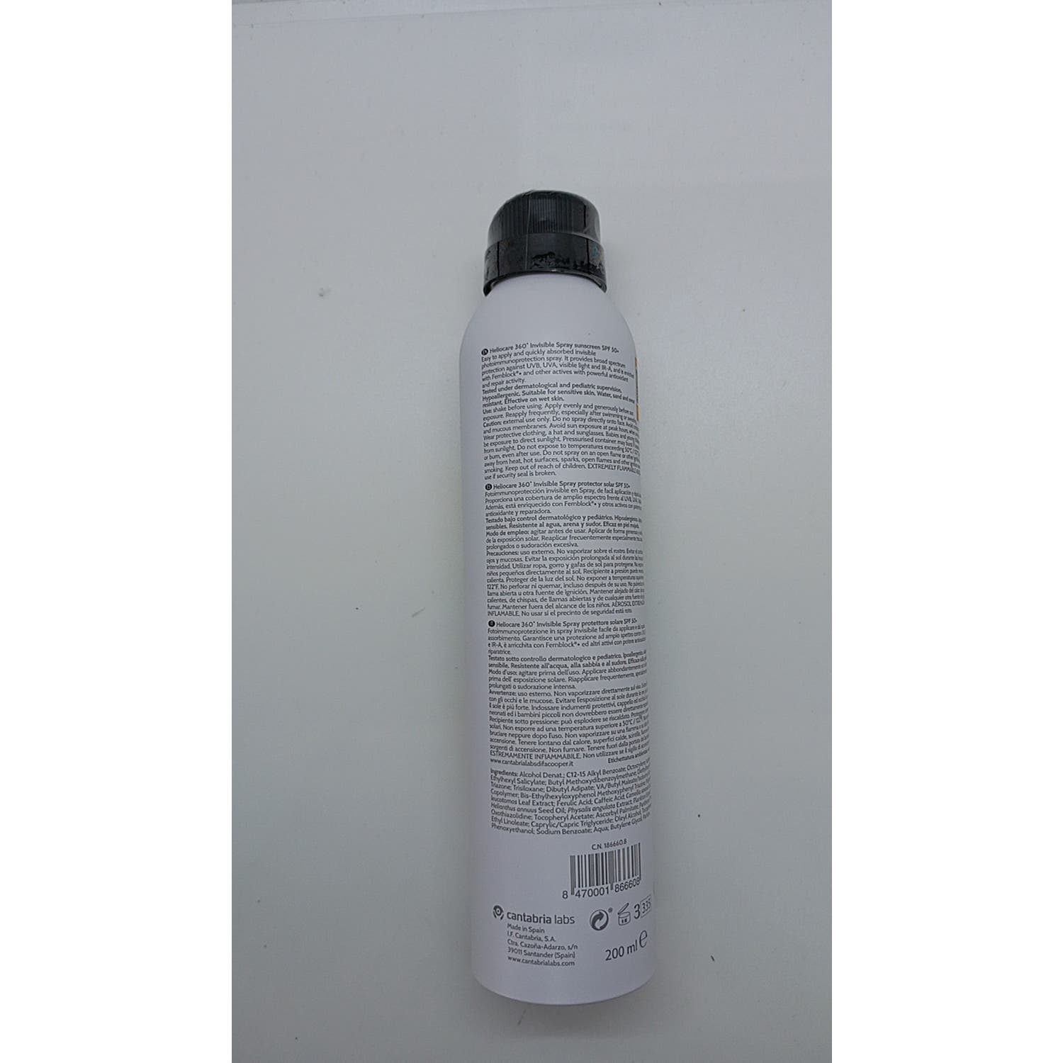 Heliocare 360 Invisible Spray SPF50+ 200ml