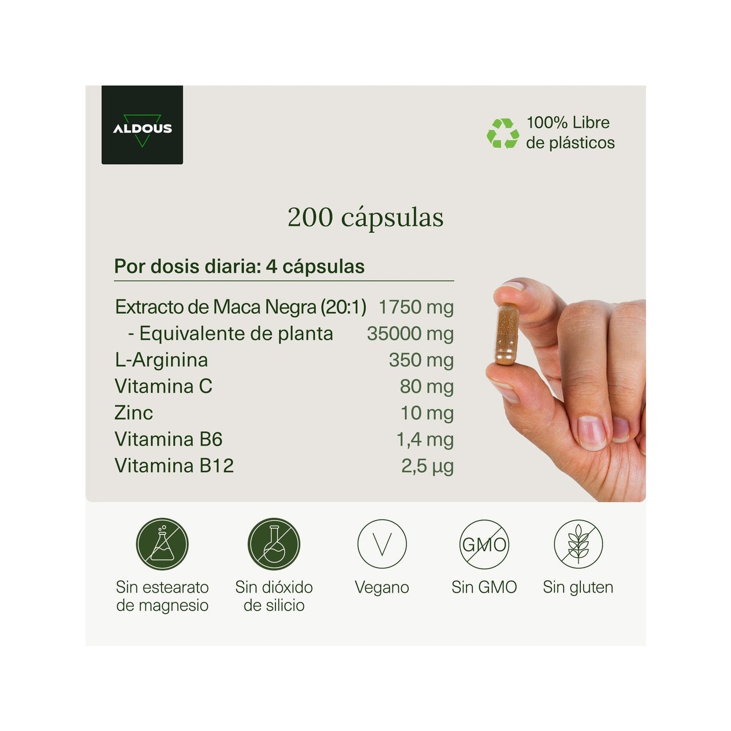 Aldous Bio Maca Negra 35.000mg 200caps