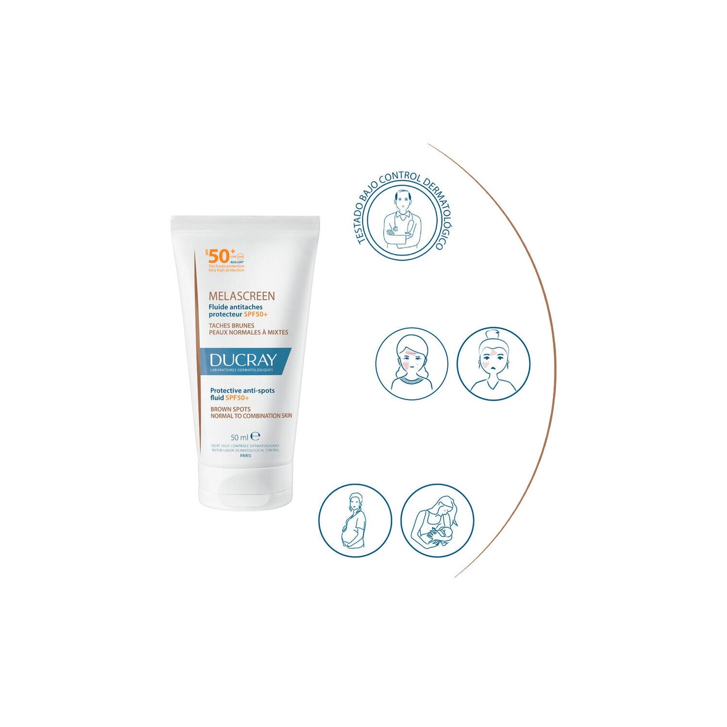 Ducray Melascreen Fluido Protector Antimanchas SPF50+ 50ml