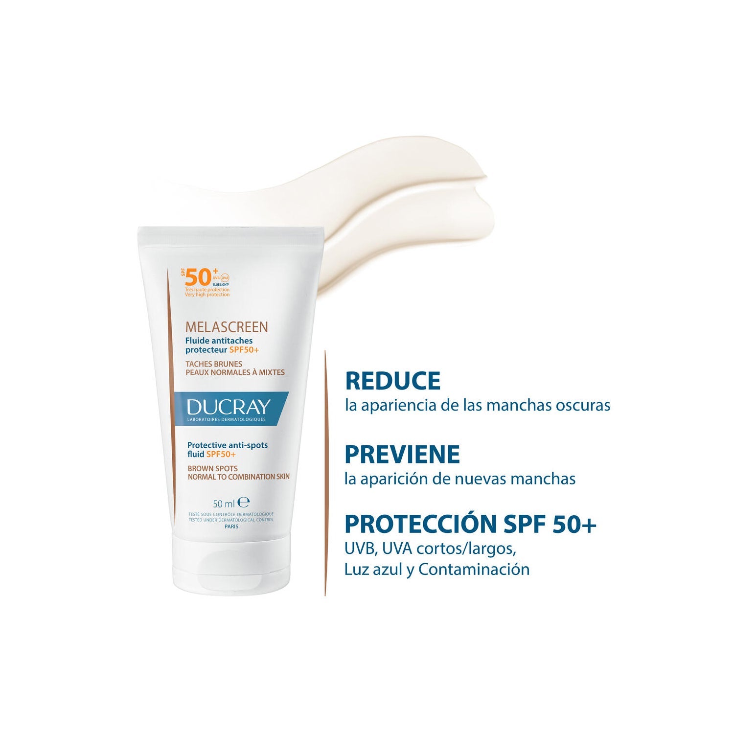 Ducray Melascreen Fluido Protector Antimanchas SPF50+ 50ml