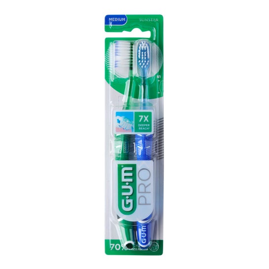GUM Pro Cepillo Dental Medio 2uds