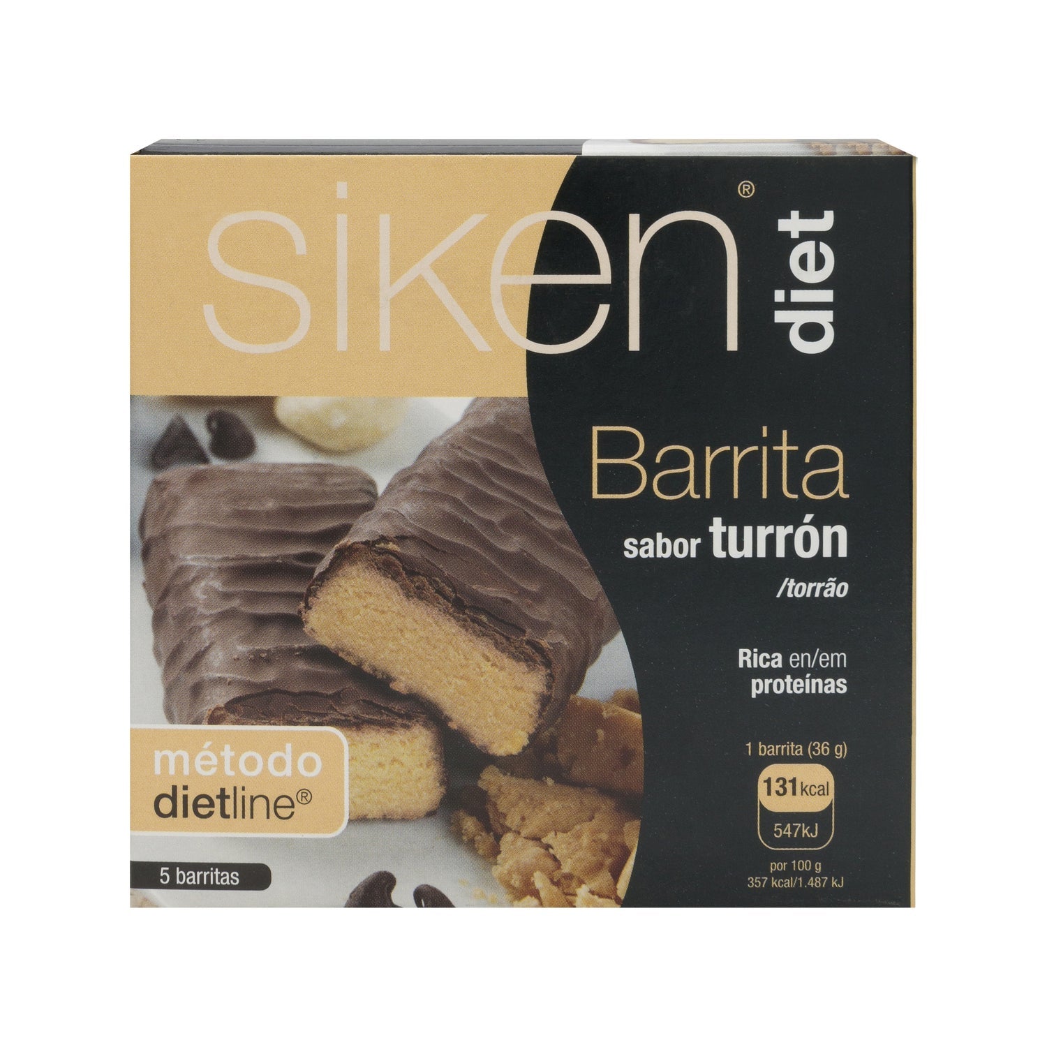 Siken Diet barrita sabor turrón 5uds