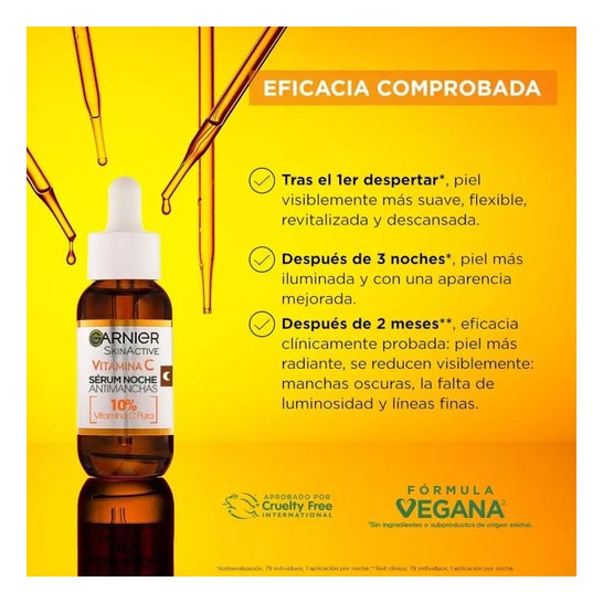 Garnier SkinActive Vitamina C Sérum Noche Antimanchas 30ml