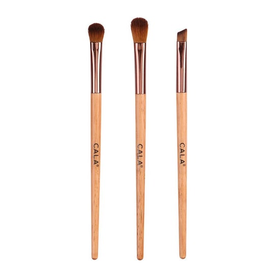 Cala Natural Bamboo Eye Brush Trio 3uds