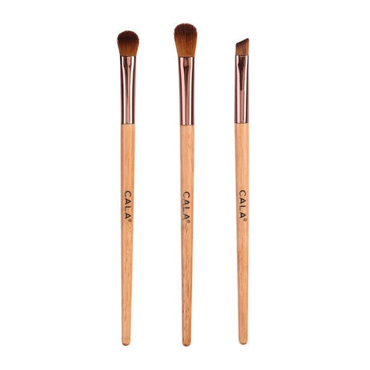 Cala Natural Bamboo Eye Brush Trio 3uds