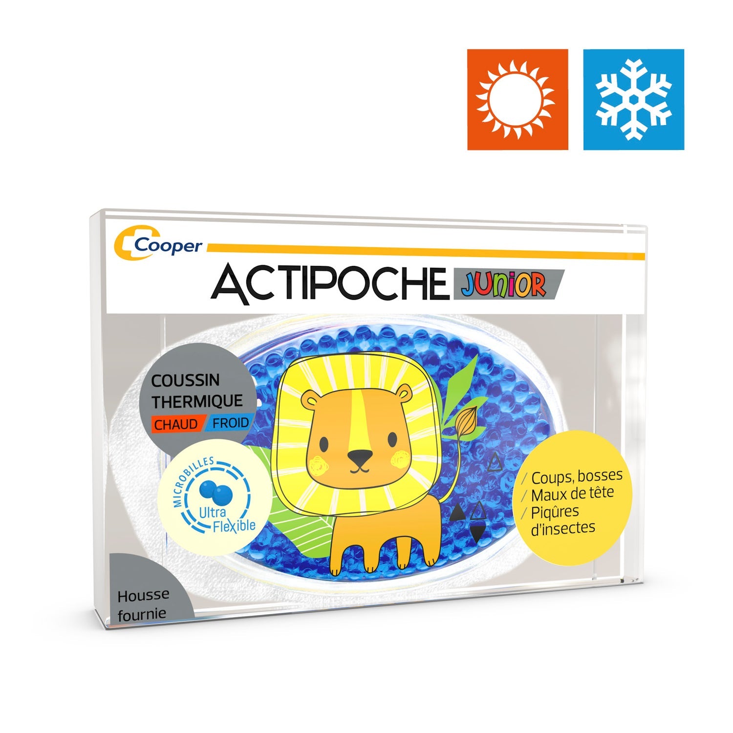 Actipoche Cojín Térmico Junior León con Microperlas