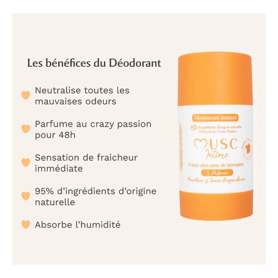Musc Intime Desodorante Natural Crazy Passion 50g
