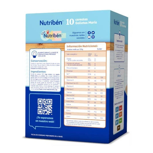 Nutriben 10 Cereales Galleta Maria 600g