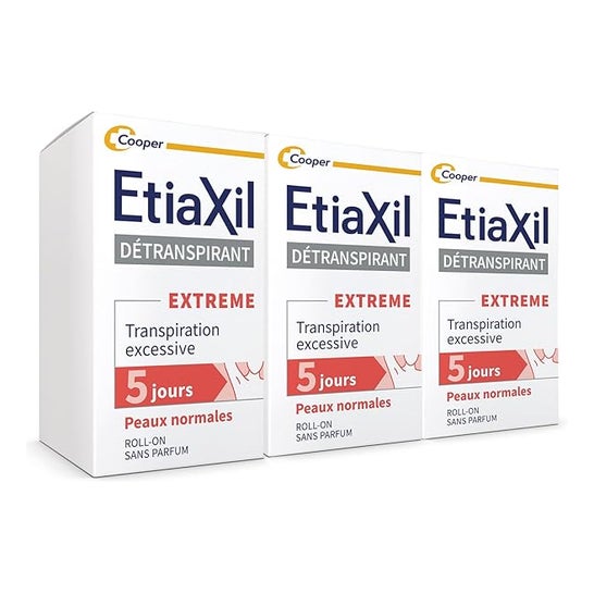 Etiaxil Détranspirant Extreme Transpiration Excessive Peaux Normales 3x15ml