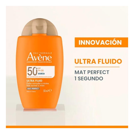 Avène Ultra Fluid Mat Perfect con Color Pieles Normales a Mixtas SPF50+ 50ml