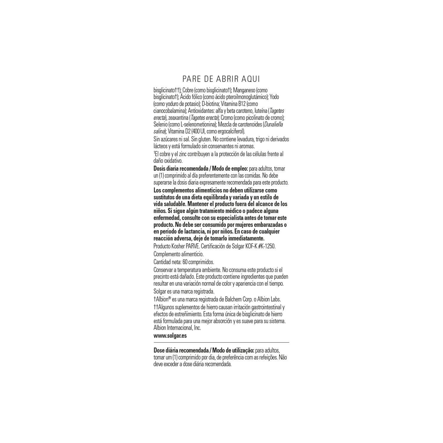 Solgar Fórmula VM-75 60comp