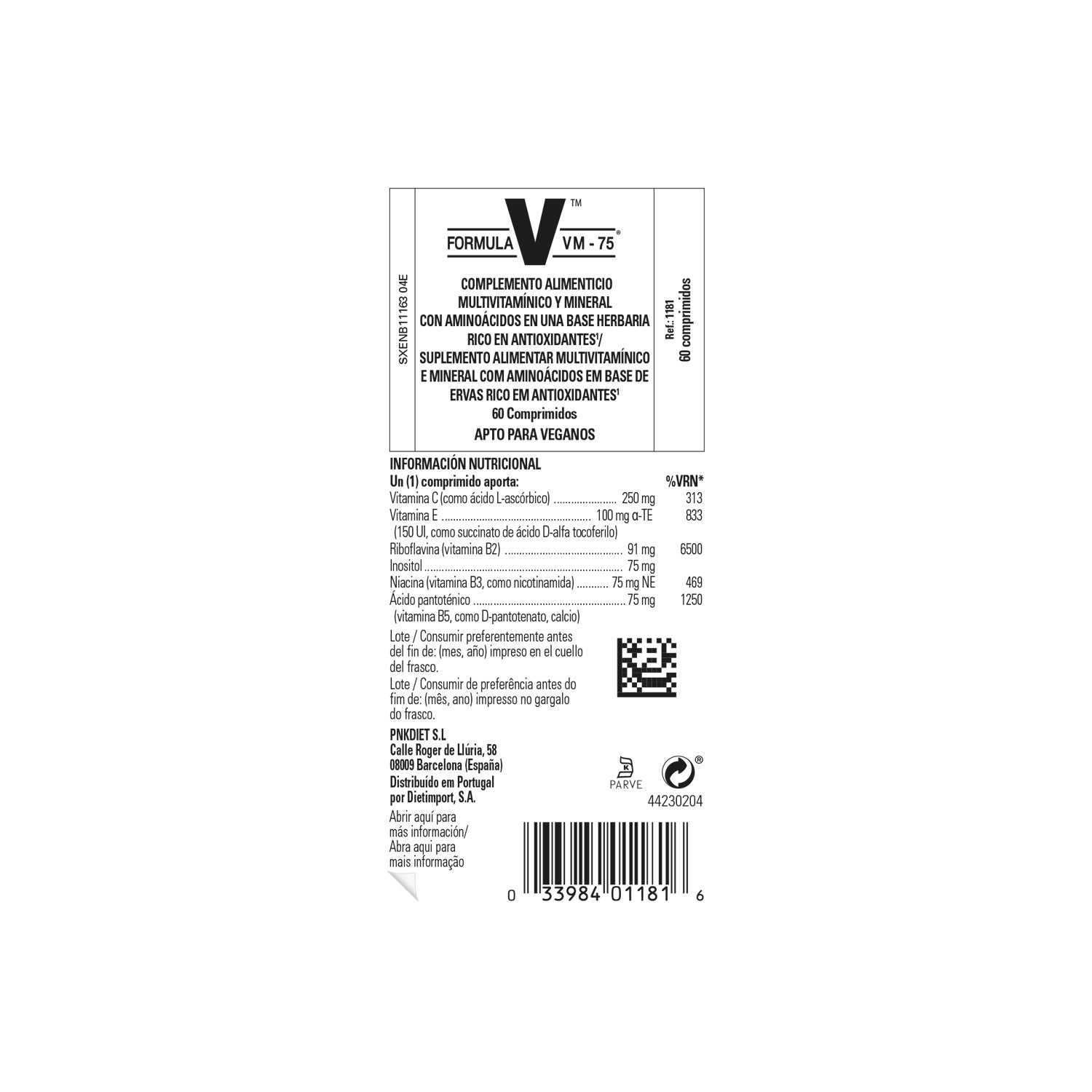 Solgar Fórmula VM-75 60comp