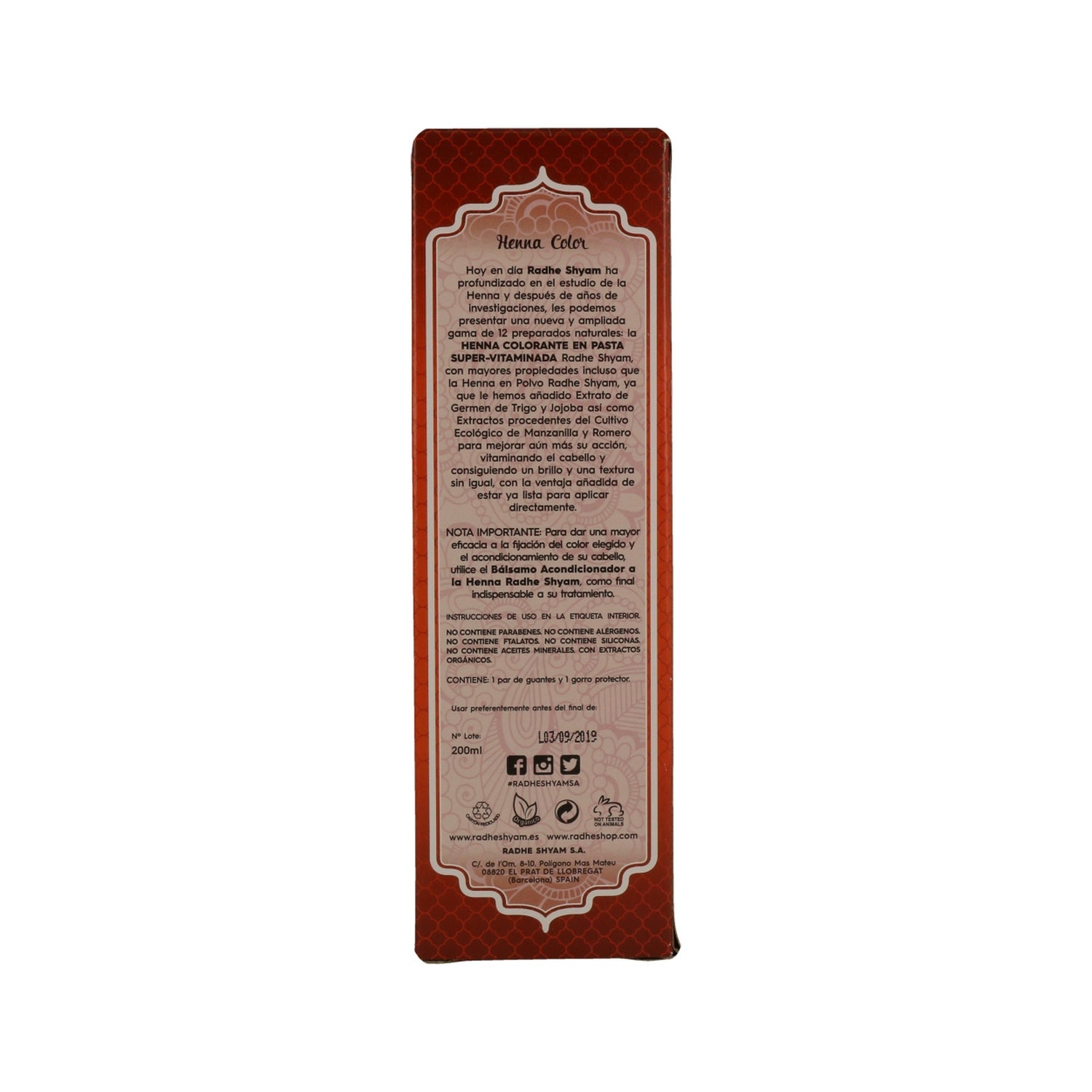 Radhe Shyam Henna Pasta Cobre Natural
