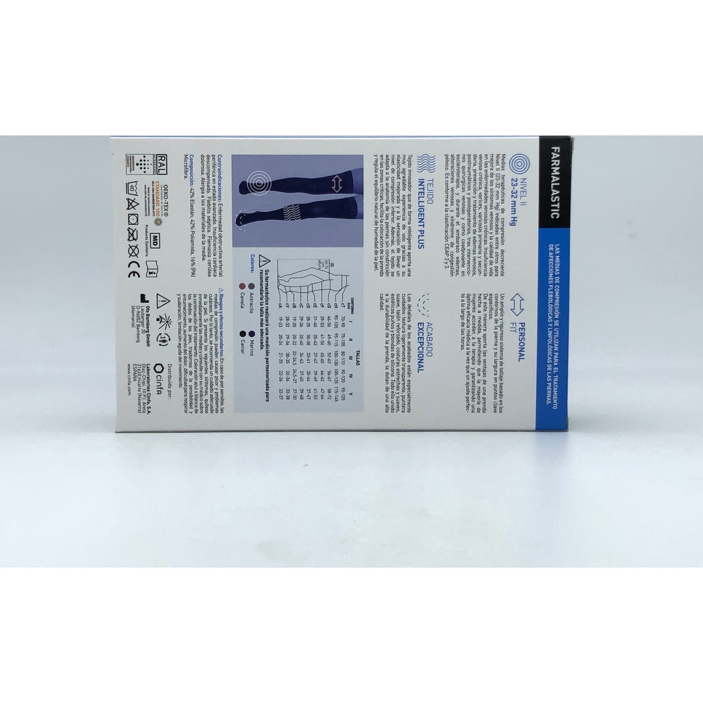 Farmalastic Novum Media Larga Intelligent Plus Compresion Normal Canela T-3