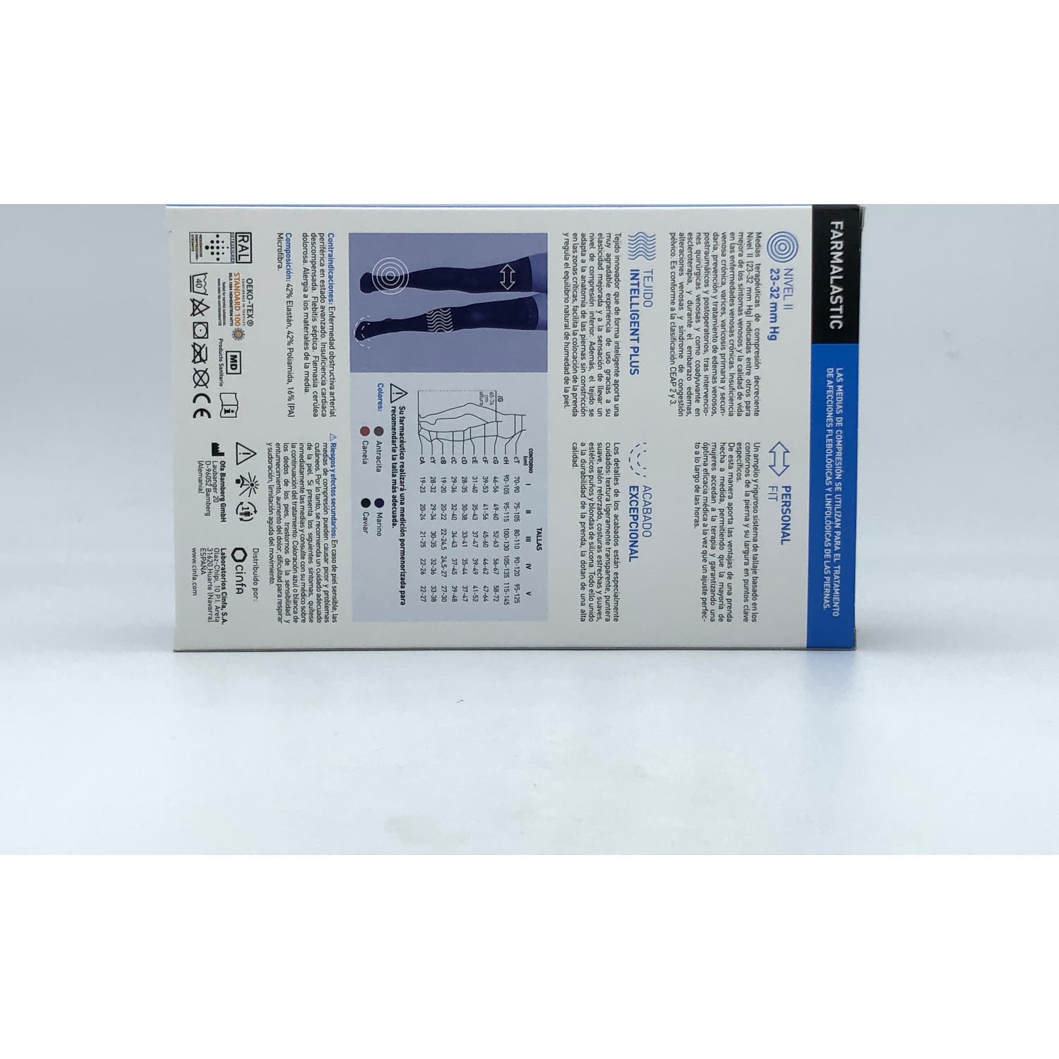 Farmalastic Novum Media Larga Intelligent Plus Compresion Normal Canela T-3