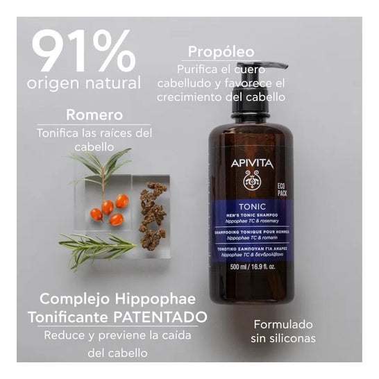 Apivita Tonic Champú Anticaída Hombre 500ml