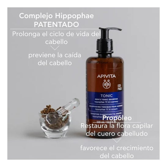 Apivita Tonic Champú Anticaída Hombre 500ml