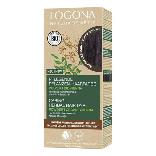 Logona Tinte Vegetal en Polvo 101 Negro Castaño 100 g