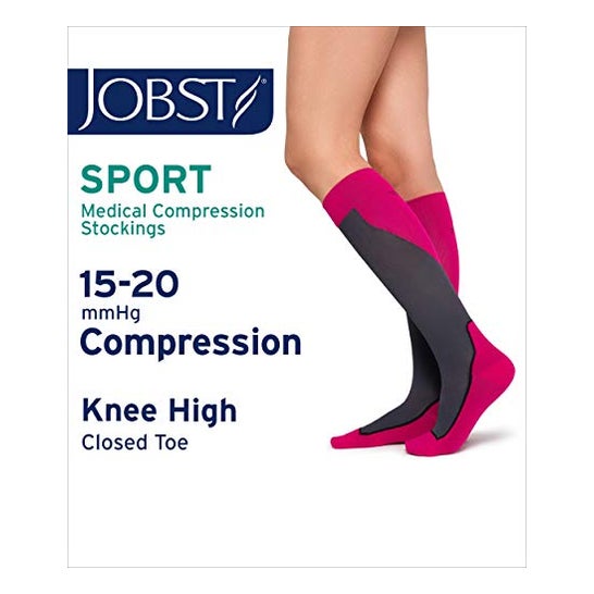 Jobst Calcetín Sport 15-20mmHg CC1 Talla S Rosa 1 Par