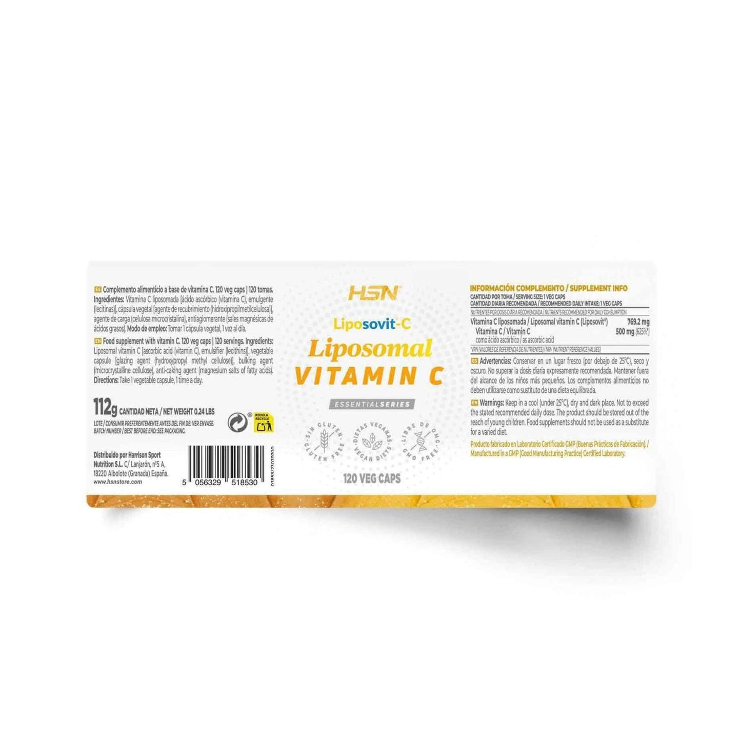 HSN Vitamina C Liposomada Liposovit® 500mg Vitamina C 120vcaps