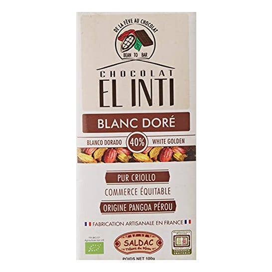 El Oro de los Andes Chocolate Blanco 40% de Cacao 100g